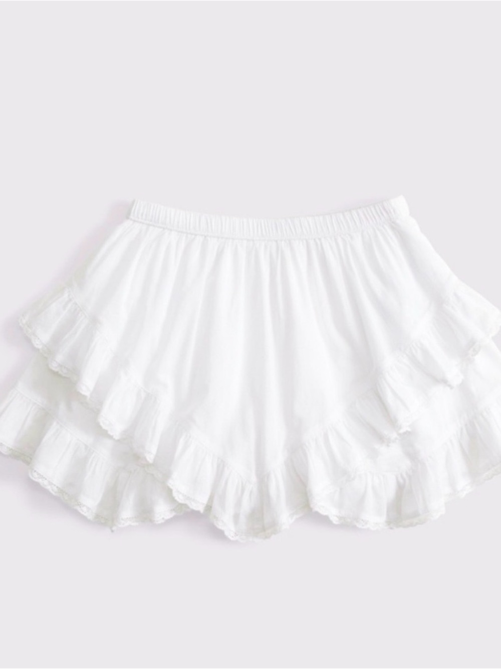 A&F White Tiered Ruffle Skort - NWT!